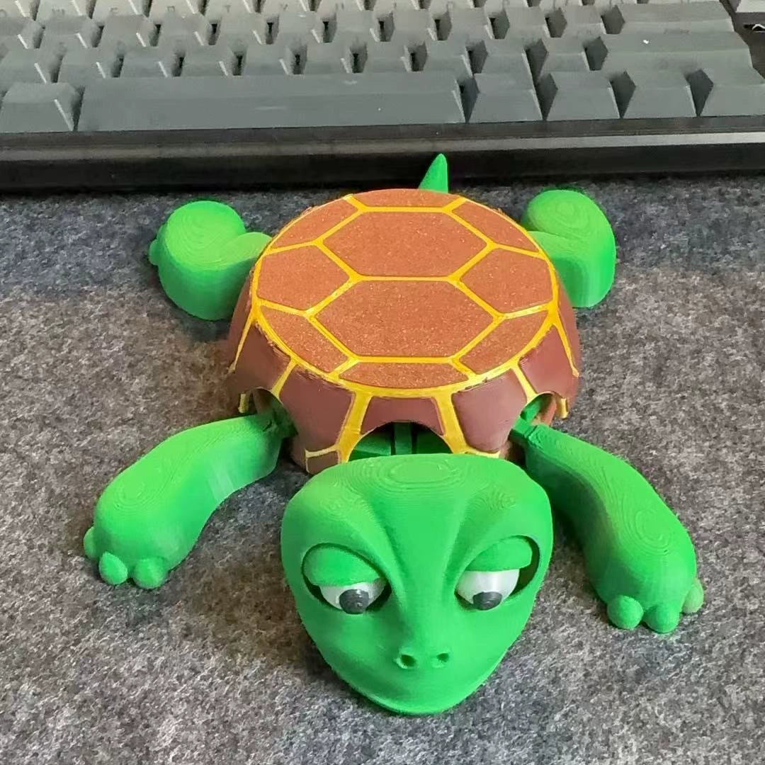 TurtleHaha Coaster – Funny Popping Eyes Stress Relief Toy 3D Printed