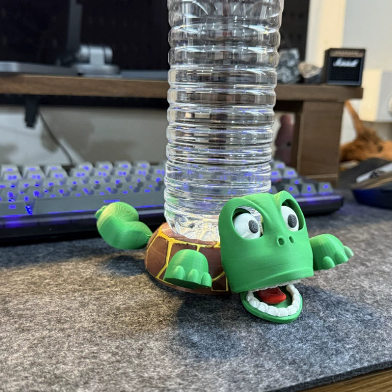 TurtleHaha Coaster – Funny Popping Eyes Stress Relief Toy 3D Printed