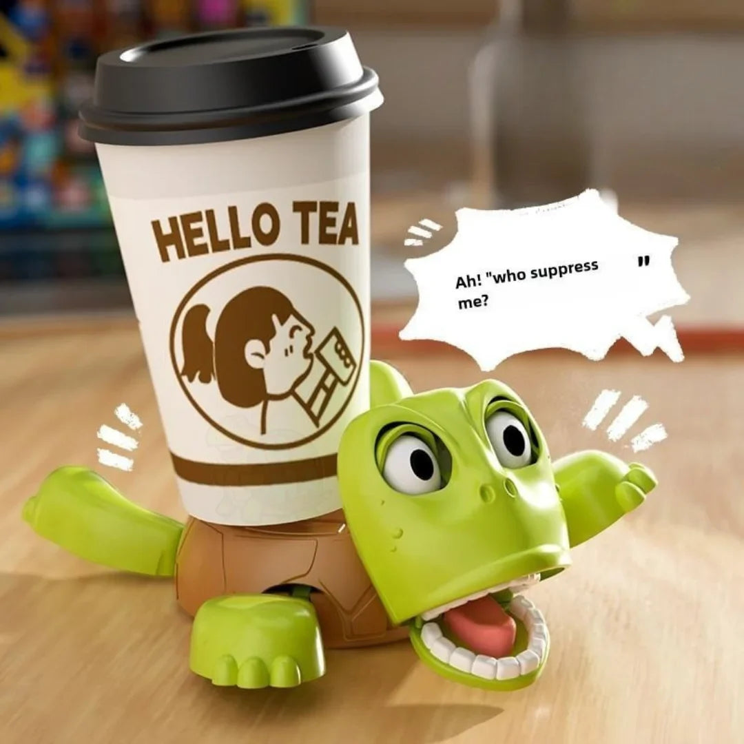 TurtleHaha Coaster – Funny Popping Eyes Stress Relief Toy 3D Printed